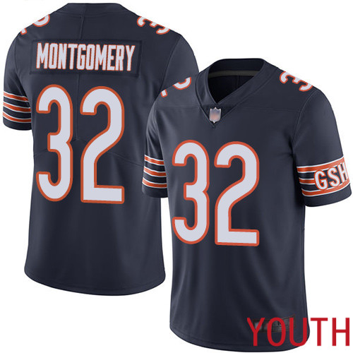 Chicago Bears Limited Navy Blue Youth David Montgomery Home Jersey NFL Football 32 Vapor Untouchable